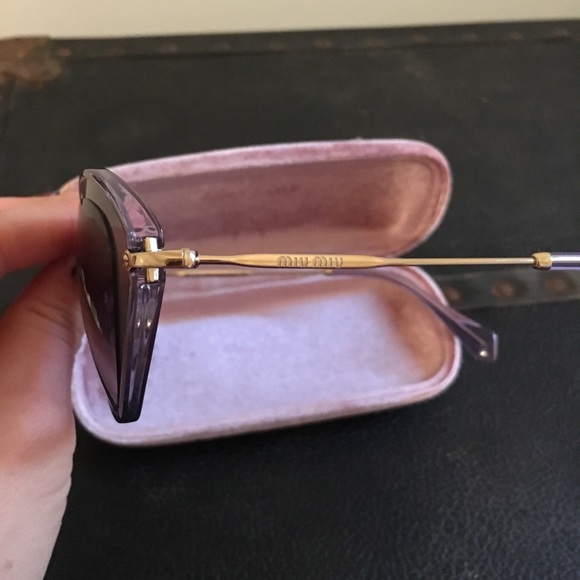 Miu Miu Purple Cat Eye Sunglasses - Picture 5 of 5